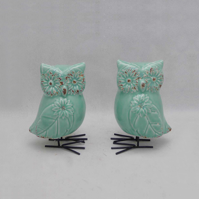 Ameublement de maison de hibou de support en céramique
