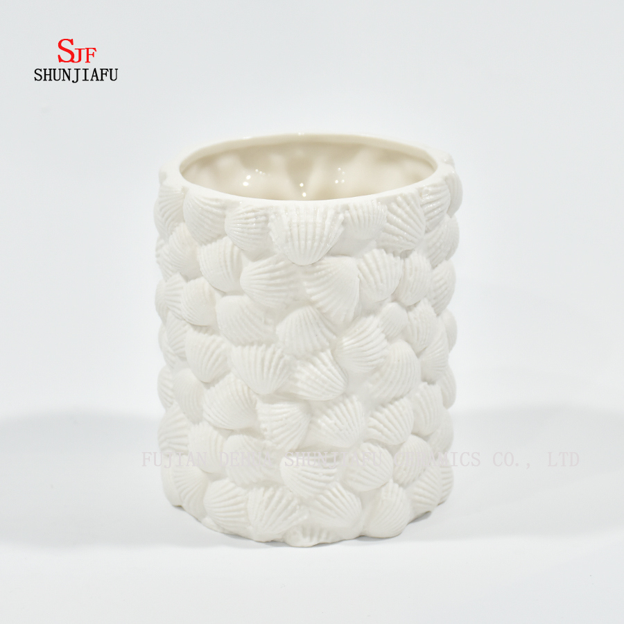 Ensemble d'accessoires de salle de bain en céramique blanche de 3 pièces /, gobelet, porte-savon et distributeur