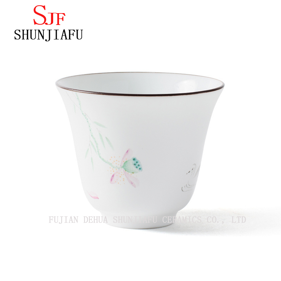 Tasse à thé en céramique de Kung Fu en céramique de couleur faite à la main de haute qualité