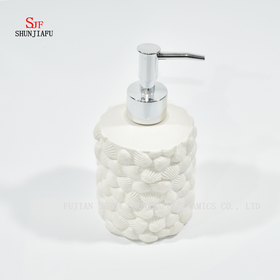 Ensemble d'accessoires de salle de bain en céramique blanche de 3 pièces /, gobelet, porte-savon et distributeur