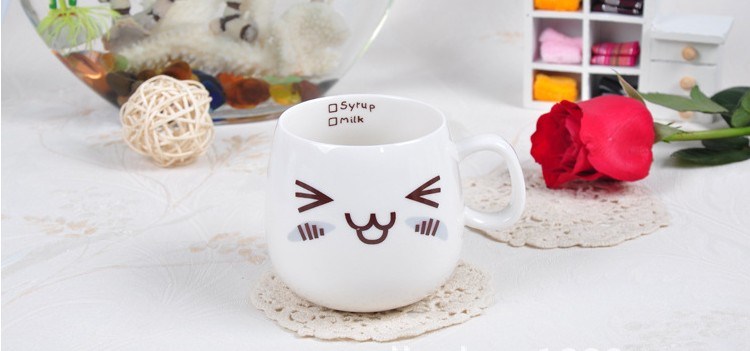 Tasse de petit déjeuner Tasse à café Tasse à lait Tasse d'expression de logo personnalisé