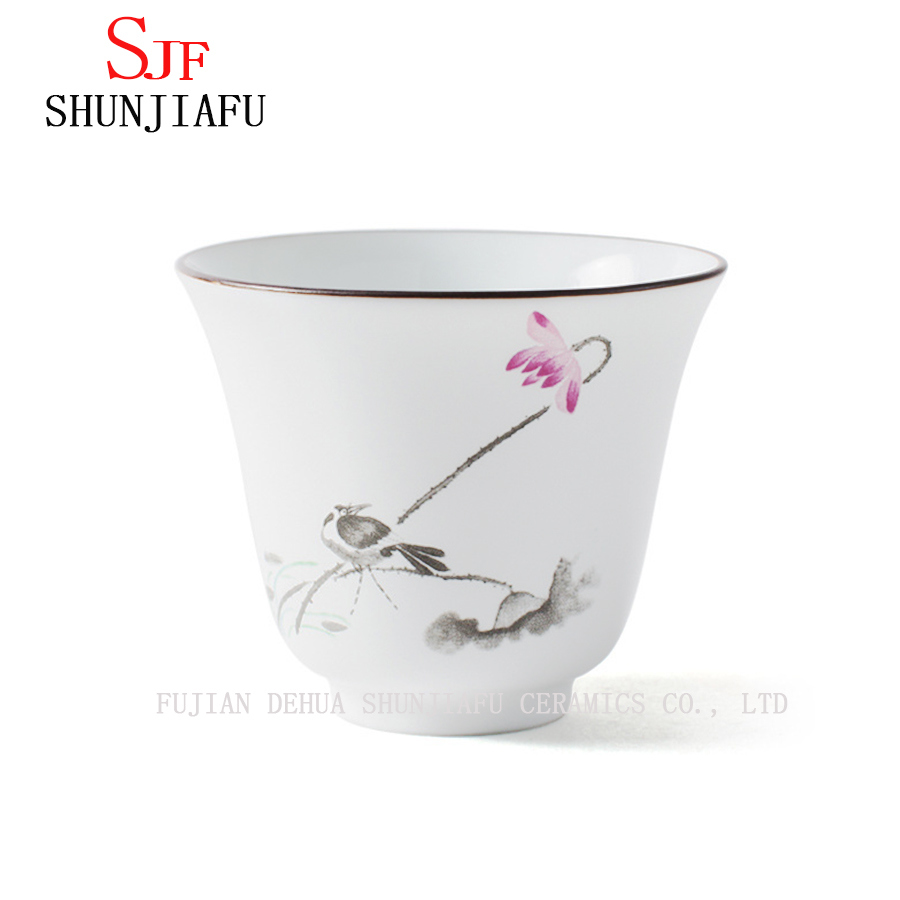 Tasse à thé en céramique de Kung Fu en céramique de couleur faite à la main de haute qualité