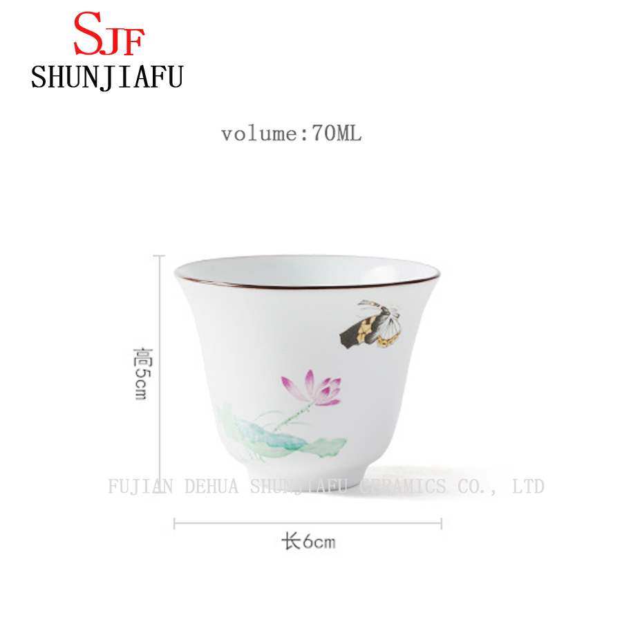 Tasse à thé en céramique de Kung Fu en céramique de couleur faite à la main de haute qualité