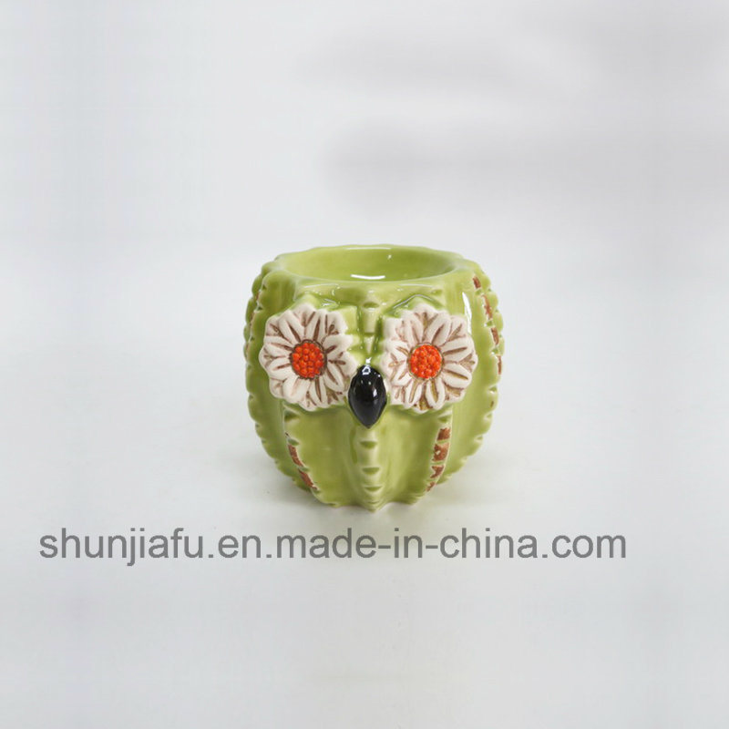 Vase de Type Cactus Vert Décoration Céramique