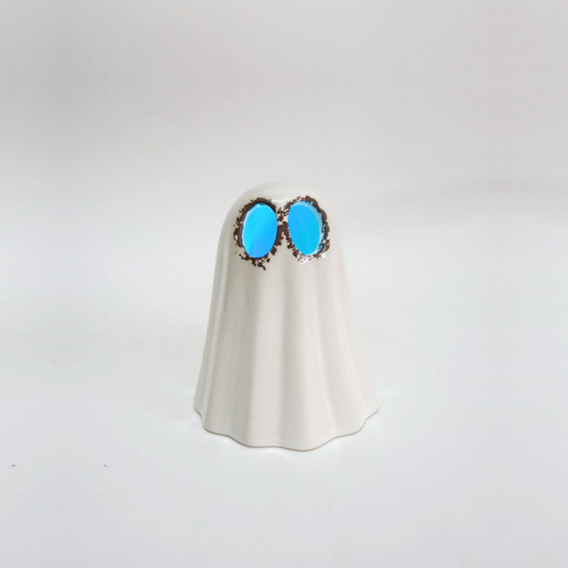Bougeoir en céramique Spectre Halloween Ghost LED