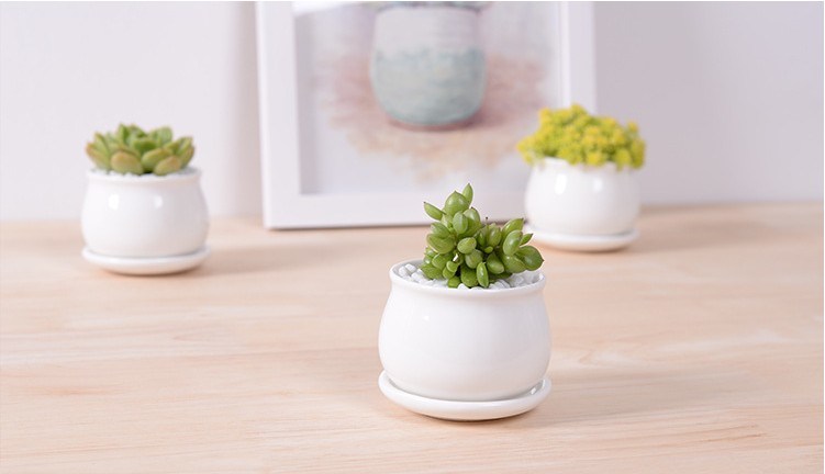 Pot de fleur blanc direct d'usine avec une taille différente