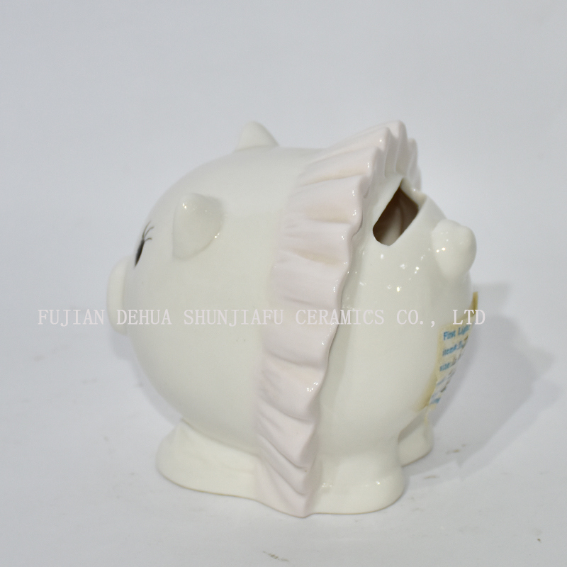Mignon porter une jupe rose cochon en céramique tirelire décoration de la maison