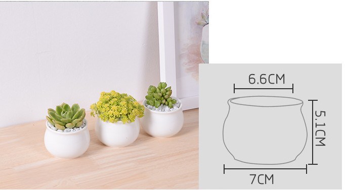 Petit pot de fleurs rond en céramique Nom: Pot en céramique carré