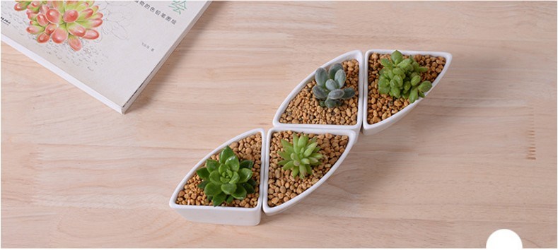 Pot de fleur en céramique de mode de personnalité créative ivoire