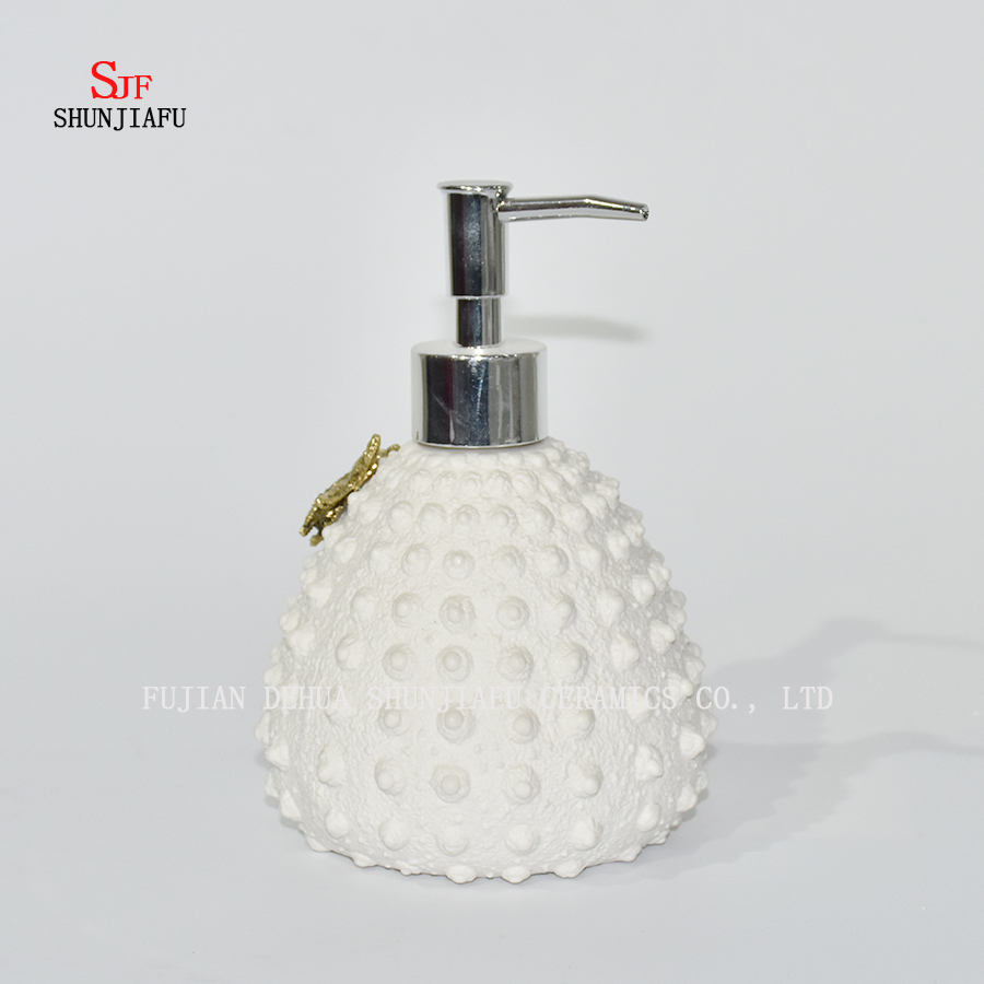 Ensemble d'accessoires de salle de bains en céramique blanche de 3 pièces /, gobelet, porte-savon et distributeur