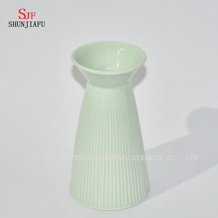 Vase en céramique verte, maison de décoration, bureau / hôtel