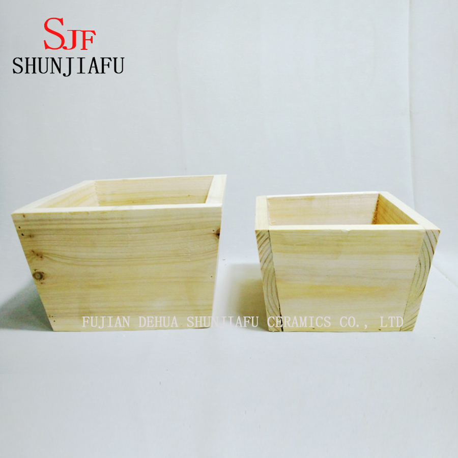 Jardinière en bois créative petites jardinières en bois pour plante succulente