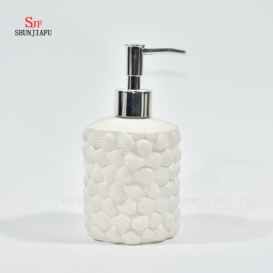 Ensemble d'accessoires de salle de bain en céramique blanche de 3 pièces /, gobelet, porte-savon et distributeur