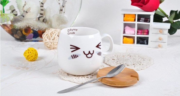 Tasse de petit déjeuner Tasse à café Tasse à lait Tasse d'expression de logo personnalisé