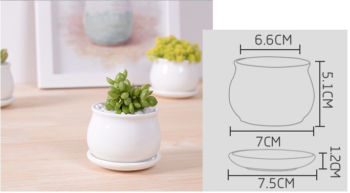Pot de fleur blanc direct d'usine avec une taille différente