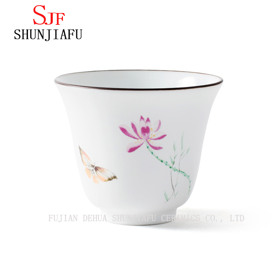 Tasse à thé en céramique de Kung Fu en céramique de couleur faite à la main de haute qualité