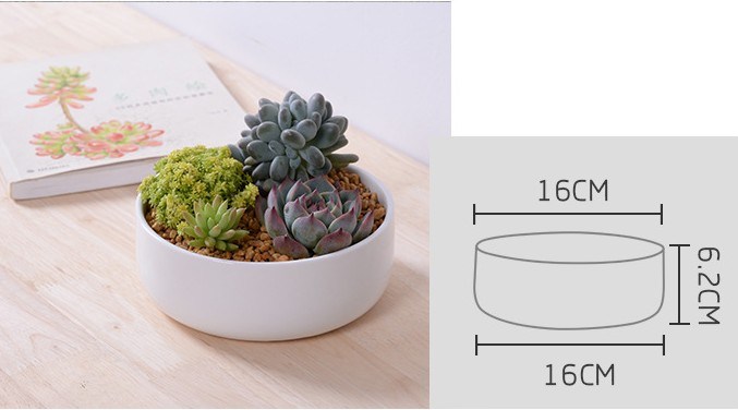 Petit pot de fleurs rond en céramique Nom: Pot en céramique carré