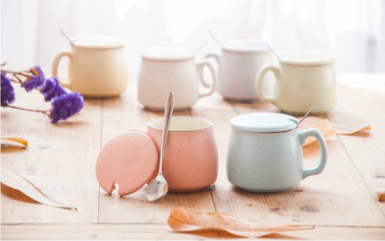 Tasse en céramique de petit-déjeuner en céramique pour le lait, tasse en porcelaine