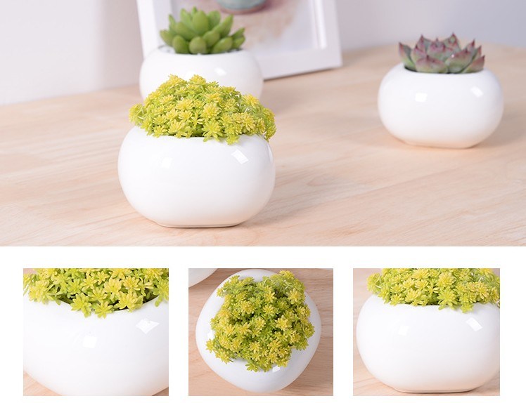 Mini pot de fleurs en céramique de bureau