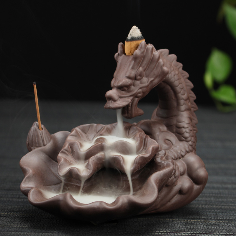Ceramic dragon  Backflow Incense burner shunjiafu