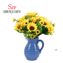 Vase en céramique / porte-bouquet décoratif bleu