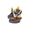 Brûleur d'encens en céramique doré à contre-courant Ganesha à contre-courant Smog