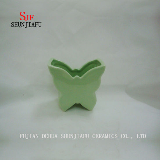 3 couleurs, vase en céramique de table papillon multifonction pour fleur