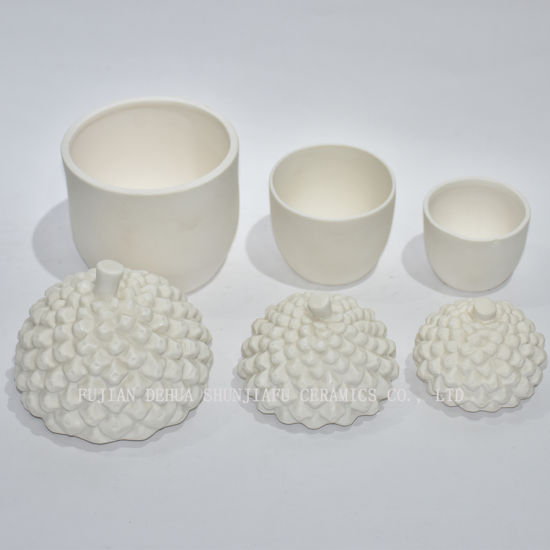 Pot en forme d'ananas en céramique blanche créative