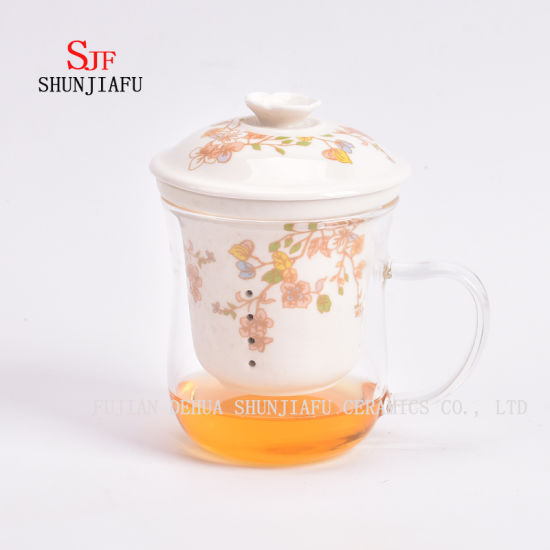 Plus de style et de couleurs Tasse de thé de fleur de ménage de bureau