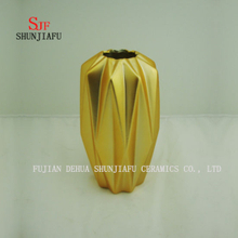 Nouveau vase en céramique de porcelaine de galvanoplastie créative avec des ornements en or artisanat grand