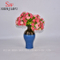 Petit vase à fleurs en céramique de style haut de gamme pour la décoration de la maison (bleu)