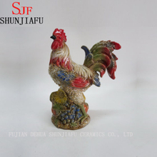 Figurine animale en poterie en céramique coq coq poussin
