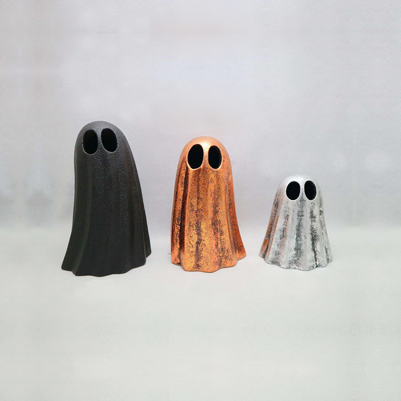 Bougeoir LED Halloween Ghost en c&eacute;ramique