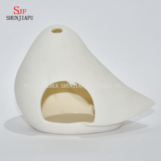 Lanterne de tempête de lumière de thé de conception en céramique de forme d'oiseau mignon - bougeoir / cadeau de Noël