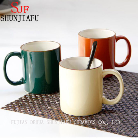 Tasse de café de tasse de thé de couleur multiple en céramique de personnalisation créative à la maison.