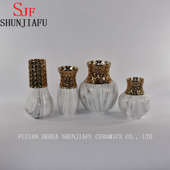 Petits vases à fleurs en céramique antiques décoratifs - Vases orientaux chinois pour la décoration de la maison