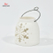 Lanterne de tempête de lampe de thé en céramique blanche