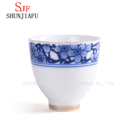 Tasse à thé Kung Fu en porcelaine bleue et blanche Originality Small