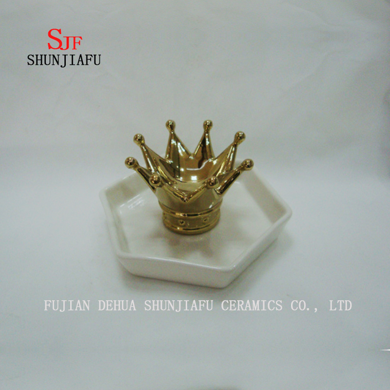 Nouvelle arriv&eacute;e organisateur de bijoux en c&eacute;ramique plat support artisanat cadeau, support &agrave; bijoux