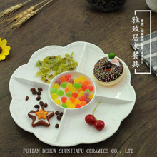 Assiette de fruits en céramique exquise Plateau de thé de l'après-midi Dessert de gâteau