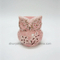 Photophore hibou en céramique rose