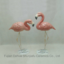 Figurine Flamingo debout en céramique pour la décoration