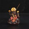Gueues de style assis ganesha brûleur encens en céramique brûleur de brûleur 