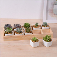 Bureau de loisirs avec 5 pots en céramique à base de treillis