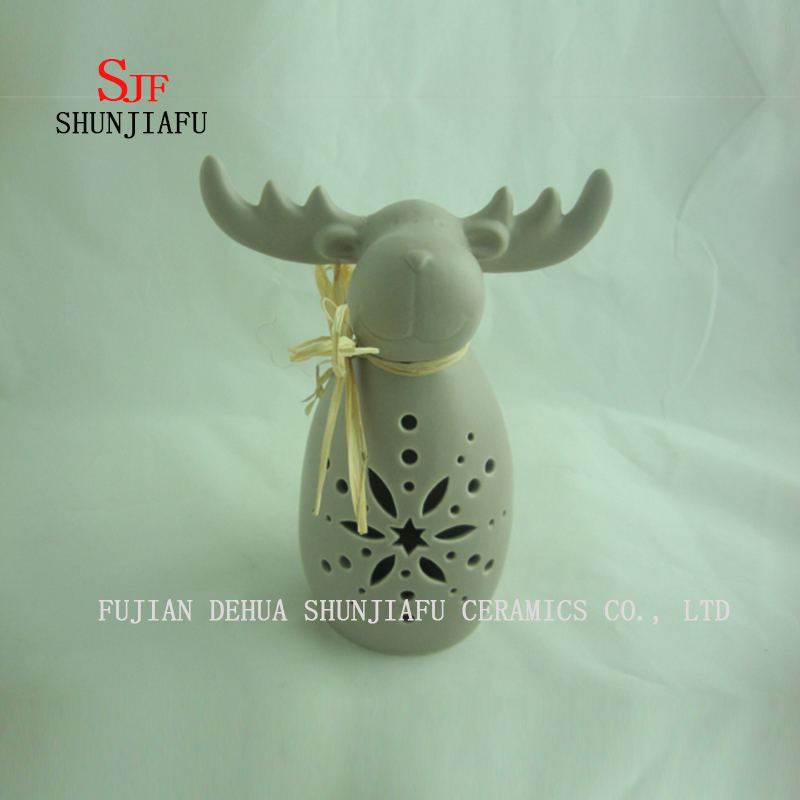 Chambre &agrave; coucher blanche d'&eacute;clairage d'art d&eacute;coratif de t&ecirc;te de cerf mignon, c&eacute;ramique / a