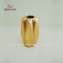 Nouveau vase en céramique de porcelaine de galvanoplastie créative avec artisanat d'ornements en or
