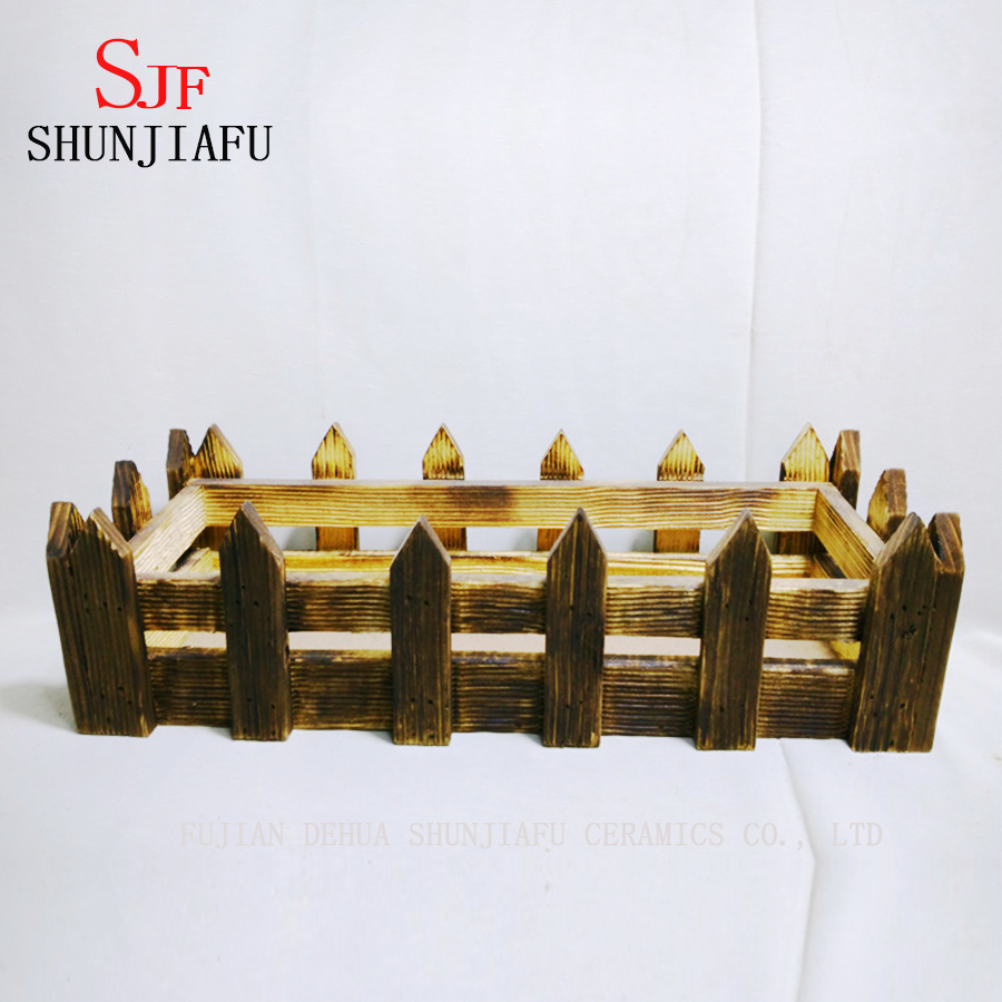 Pot de fleurs en bois flott&eacute; naturel Jardini&egrave;re en bois &eacute;cologique pour plantes succulentes