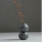 Vases en céramique de porcelaine, bouteille de fleuret noir en céramique