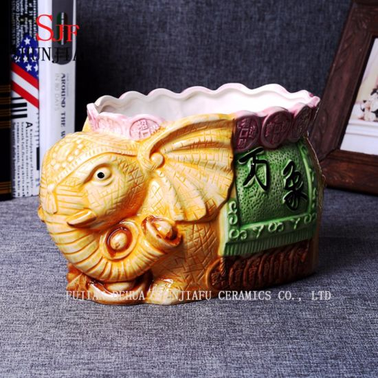 2017 mignon éléphant pot de fleurs plantes succulentes pot de fleurs planteur intérieur extérieur