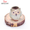 Mini pot de fleur hibou en céramique artisanal